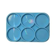 6 bucăți cerc holografic 4 cm – mulaj din silicon – cod:24942