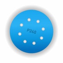 Disc abraziv cu velcro 125mm 8G P240